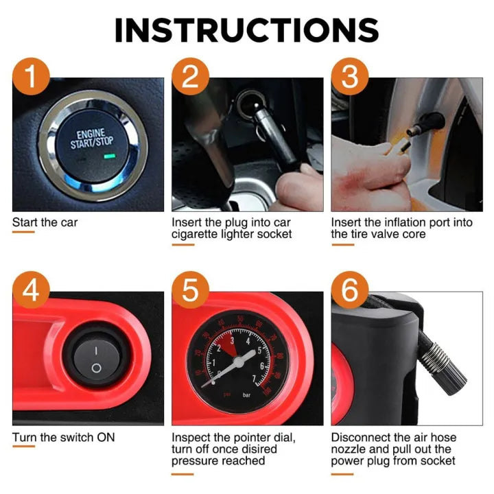 Mini Tyre Air compressor Pump -