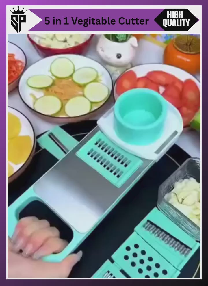 5 In 1 PP Multi-Function Vegetable Cutter Fruit Slicer